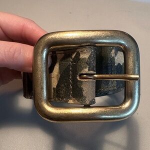 Camouflage Belt with Gold Buckle